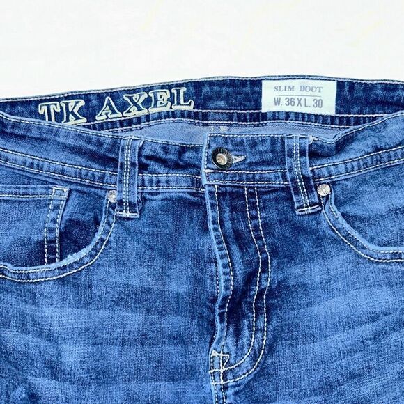 Tk axel slim boot jeans sz 36/30 - Picture 3 of 4
